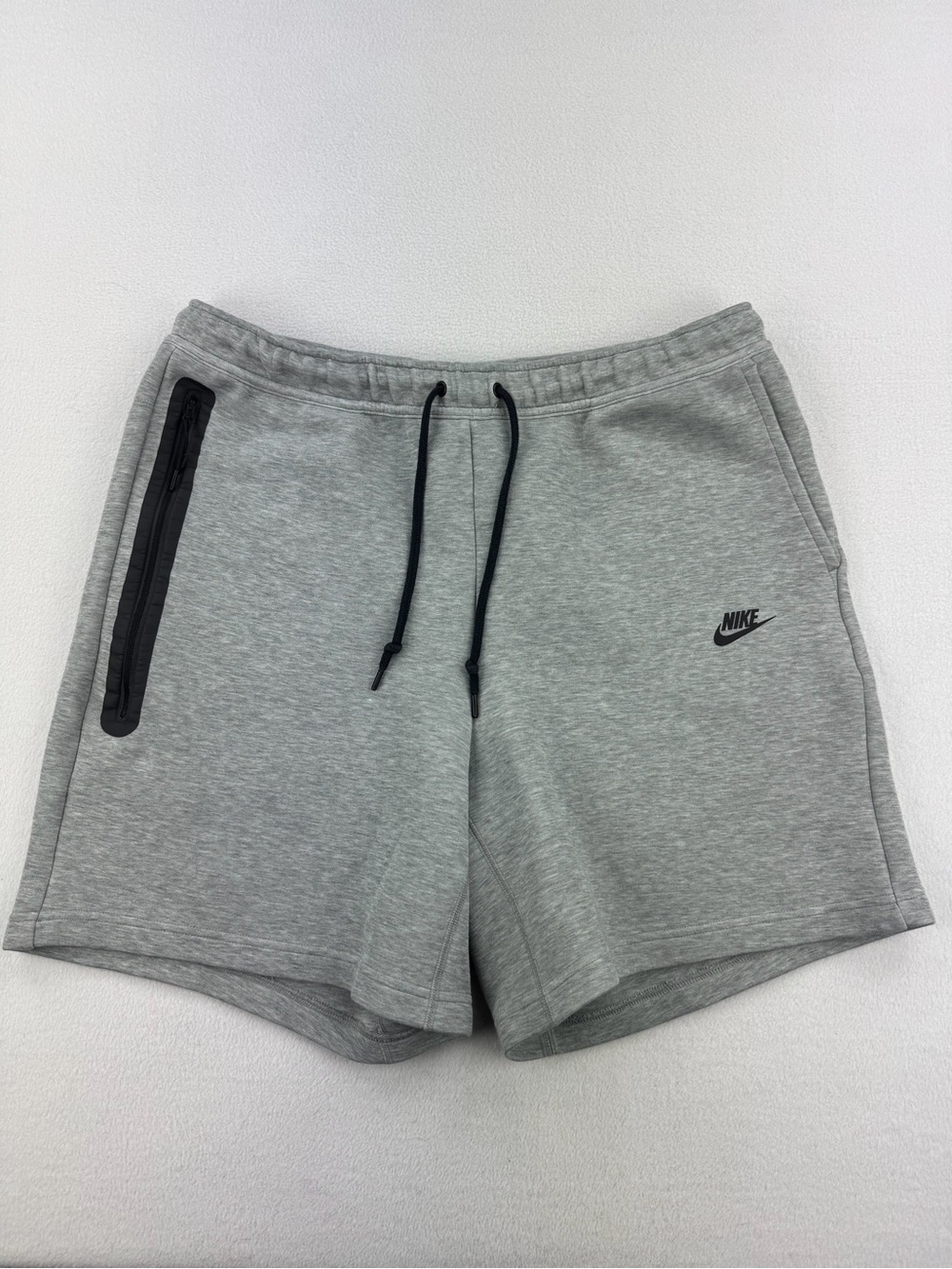 Nike Sportswear Tech Fleece Shorts Heather Gray Drawstrings Mens Size XXL